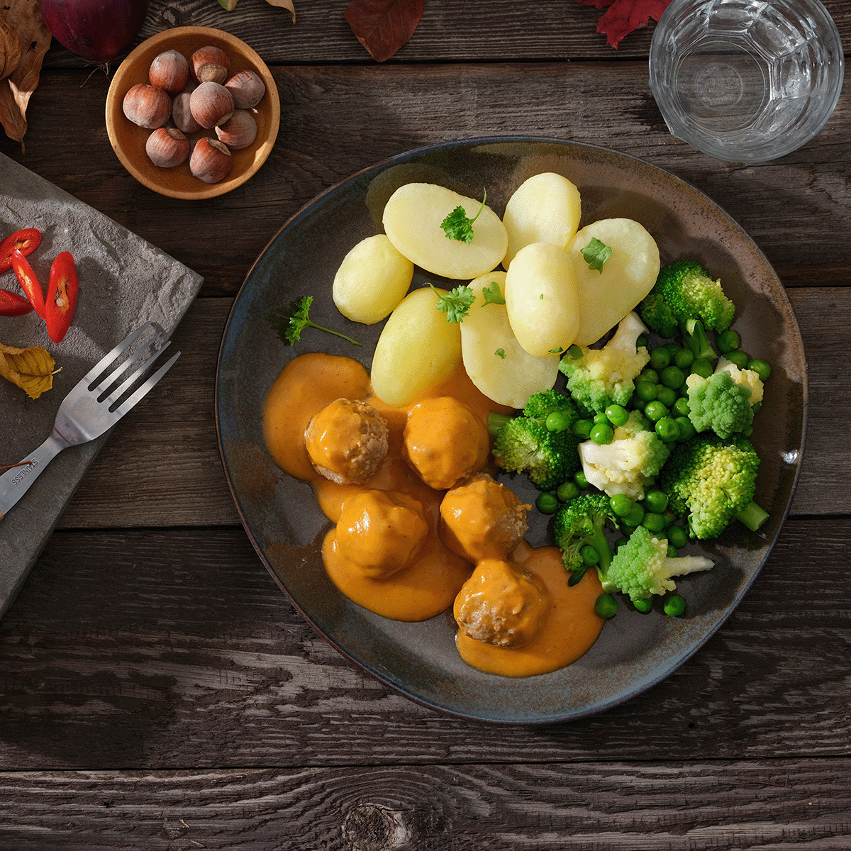 Gehaktballetjes in pepersaus